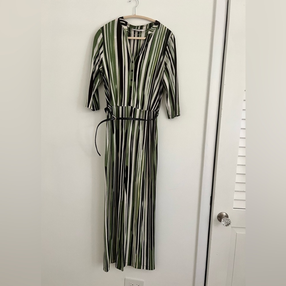 Striped Green and Black Elegant palazzo